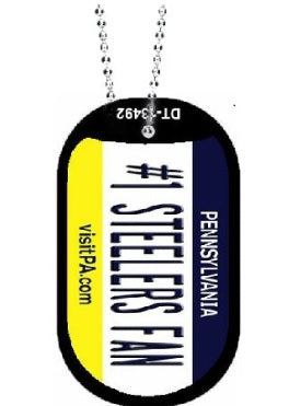 Number One Steelers Fan Souvenir Dog Tag Necklace