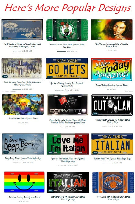 Popular Bumper Sticker And License Plate Designs