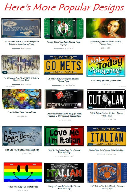 Popular Bumper Sticker and License Plate Designs