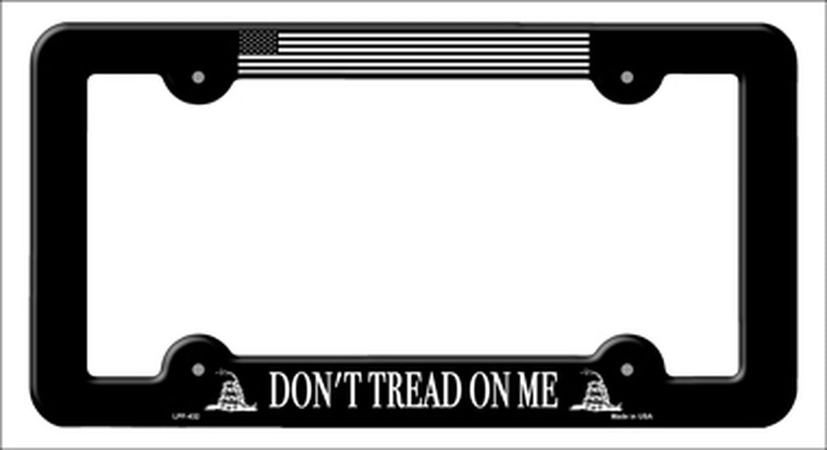 Dont Tread Black Novelty Metal License Plate Frame