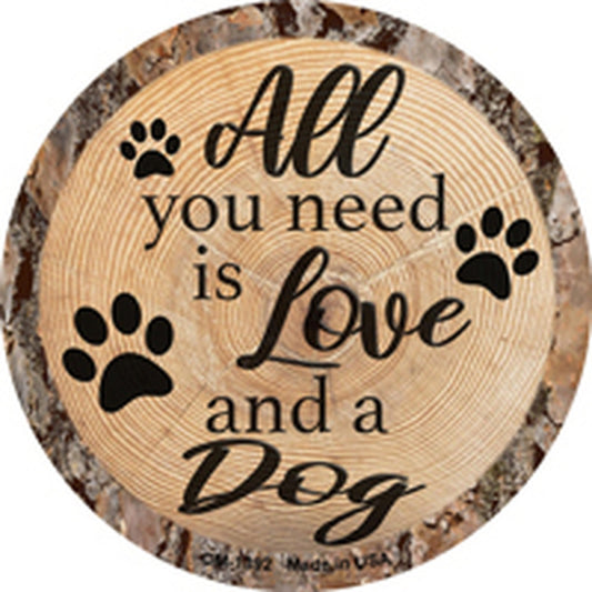 All You Need Is Love and a Dog Circular Coaster