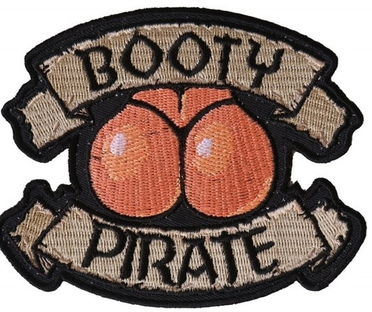 Booty Pirate Embroidered Iron On Patch