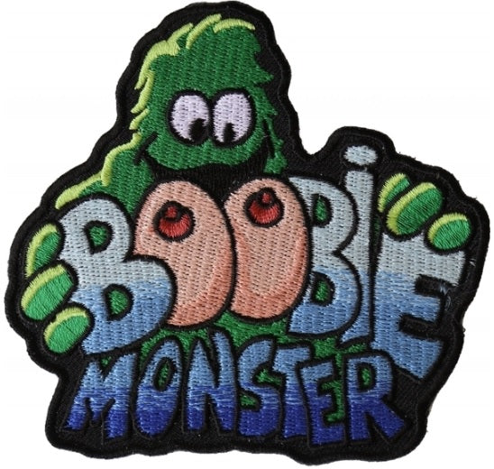 Boobie Monster Embroidered Iron On Patch