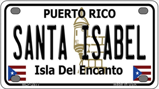 Santa Isabel Puerto Rico Metal License Plate Style Sign
