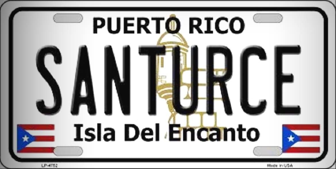 Santurce Puerto Rico Metal License Plate Style Sign