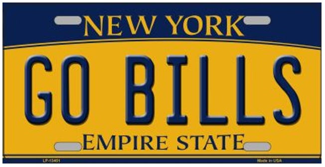 Go Bills Novelty Metal NY License Plate