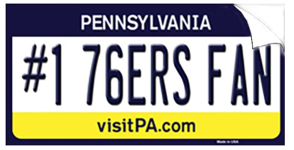 76ers Fan Peel & Stick Bumper Sticker