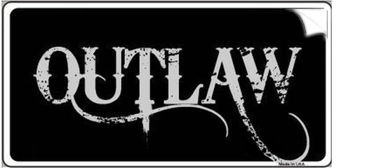 Outlaw Bumper Sticker  Peel and Stick