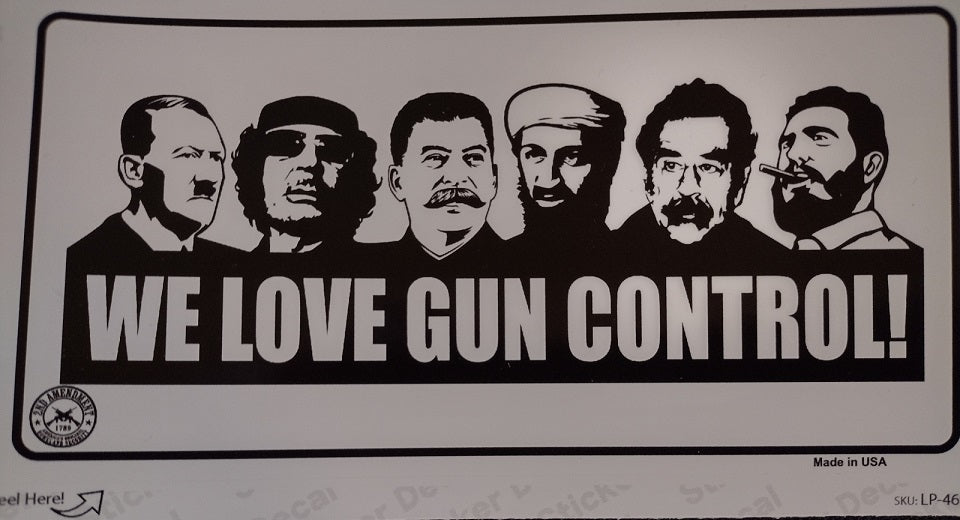Gun Control 2nd Amendment Bumper Sticker