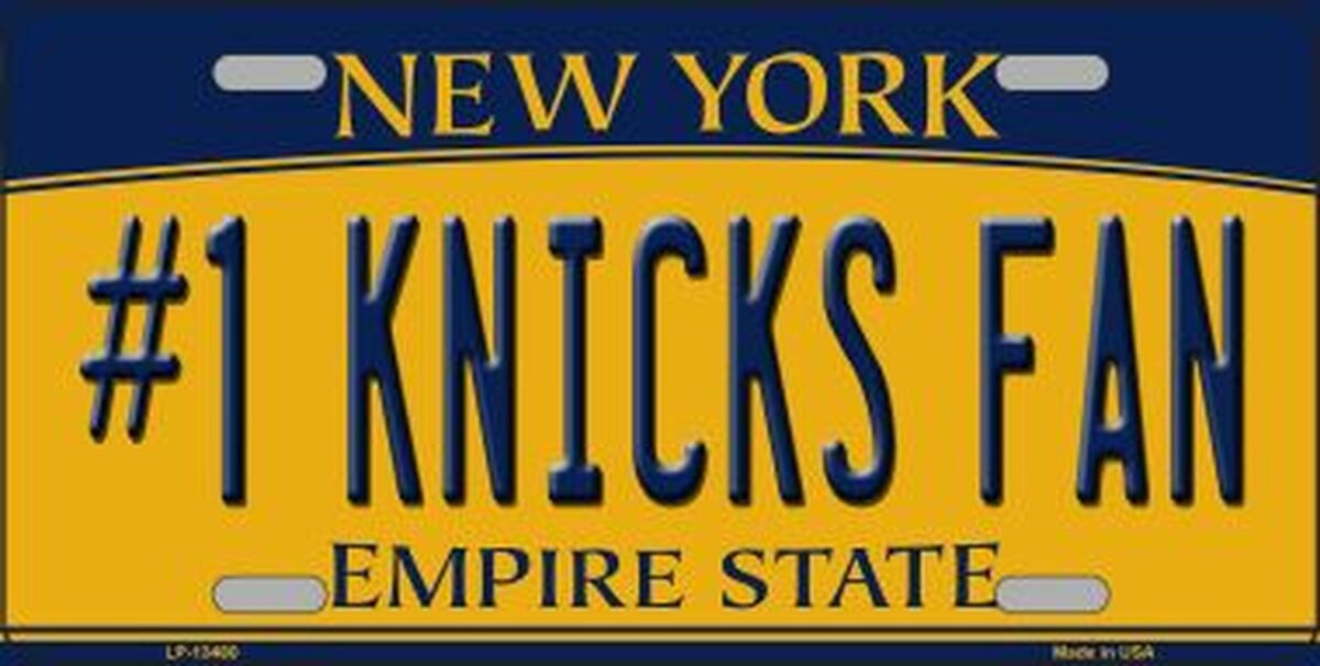 Number 1 Knicks Fan NY State Vanity Sports Fan License Plate
