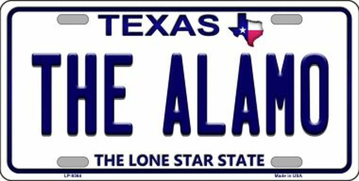 Alamo Texas Novelty Metal License Plate