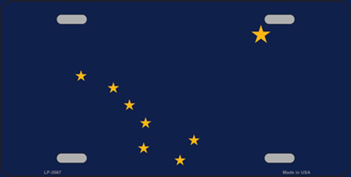Alaska State Flag Metal Novelty License Plate