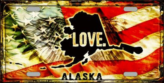 Alaska Love License Plate