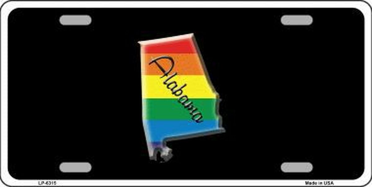 Alabama Rainbow Metal Novelty License Plate Tag