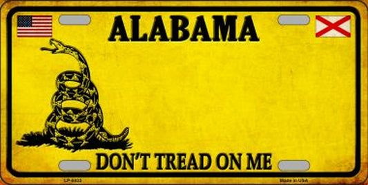 Alabama Don't Tread On Me Novelty Metal License Plate 
