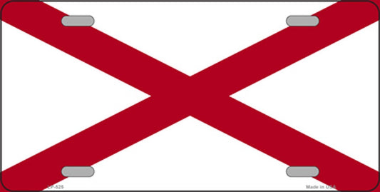 Alabama State Flag Metal Novelty License Plate Tag Sign