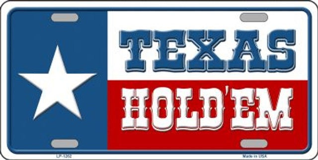 Texas Hold em Novelty License Plate