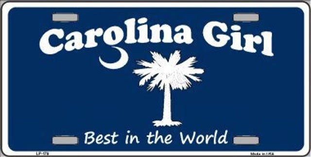Carolina Girl Novelty License Plate