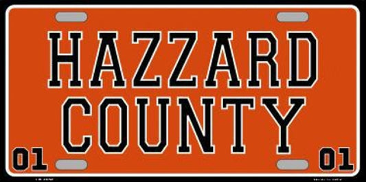 Hazzard County 01 Metal Novelty License Plate Tag