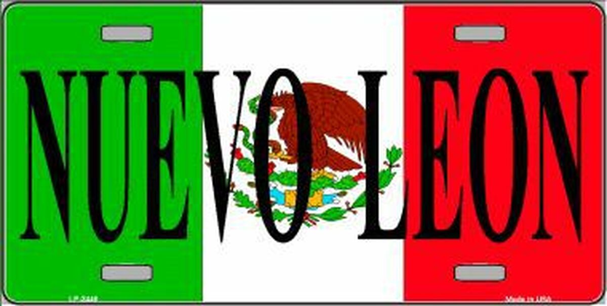Nuevo Leon Mexico Metal Novelty License Plate