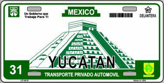 Yucatan Mexico Novelty Metal License Plate