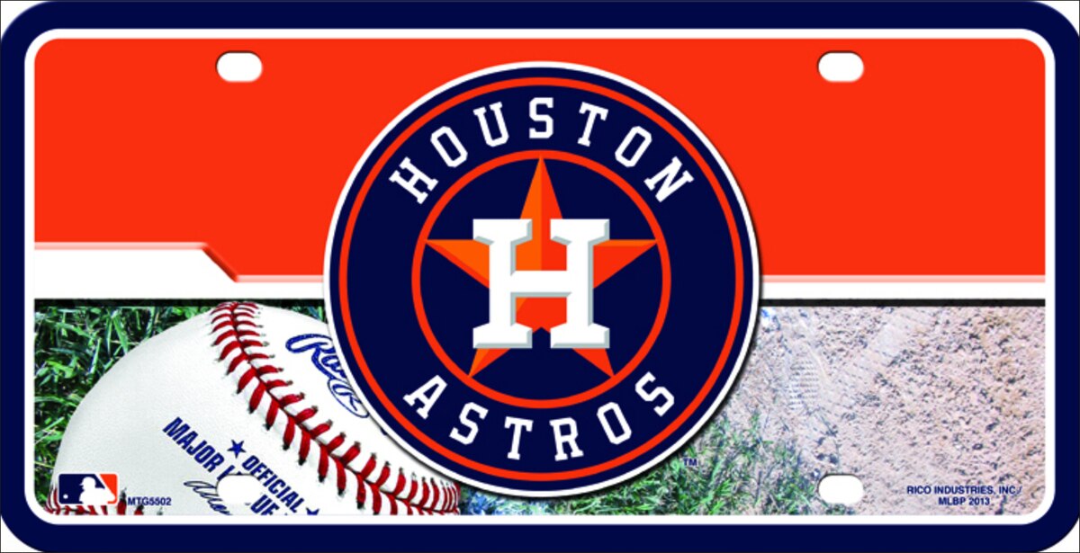 Houston Astros Fans Metal Novelty License Plate 