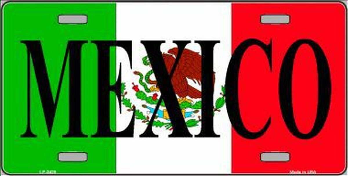 Mexico Metal Novelty License Plate