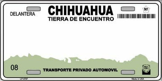 Chihuahua Mexico Novelty Metal License Plate