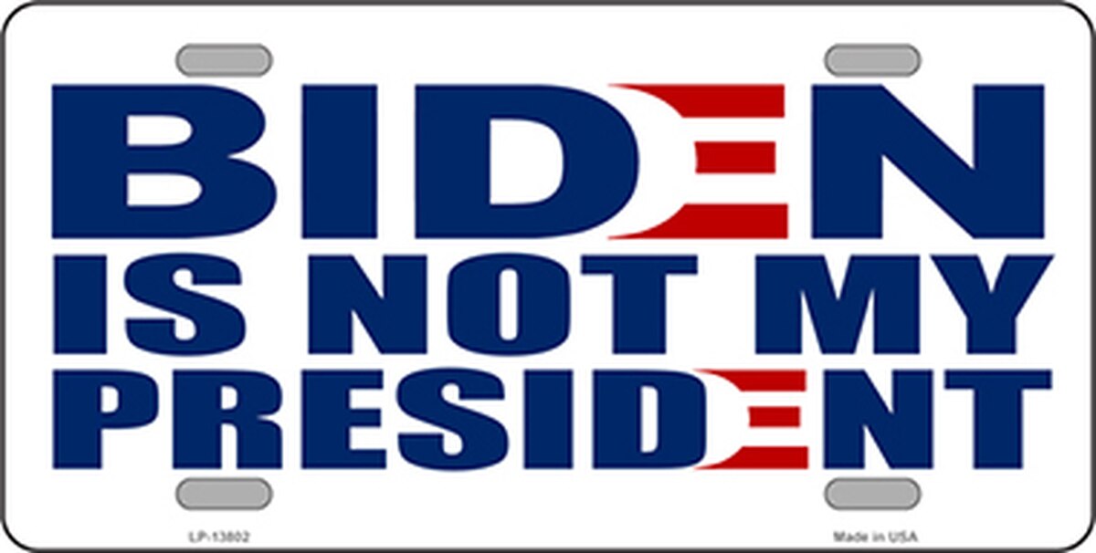 Biden Not My President Novelty Metal License Plate Tag