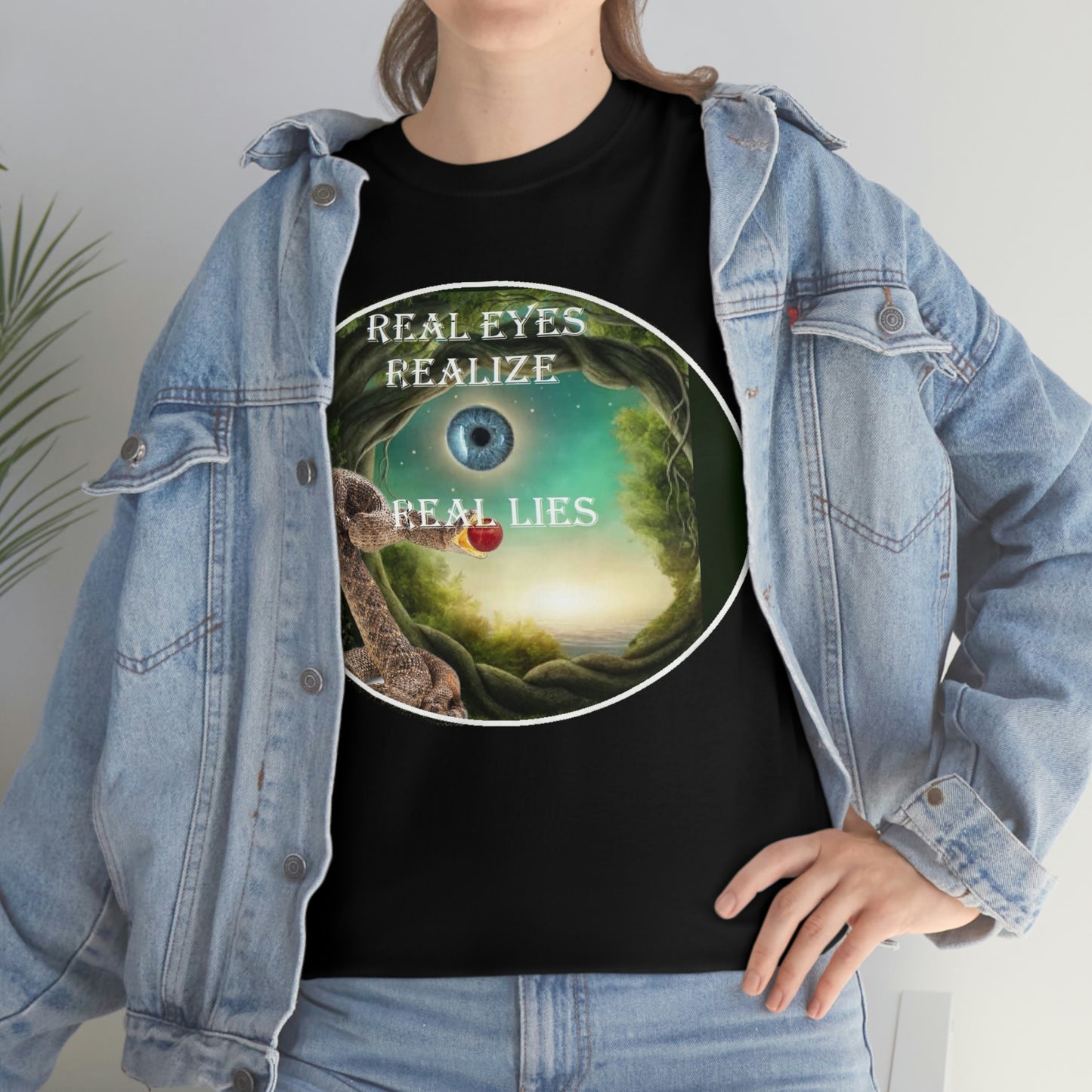 Real Eyes Realize Real Lies Unisex Heavy Cotton Tee