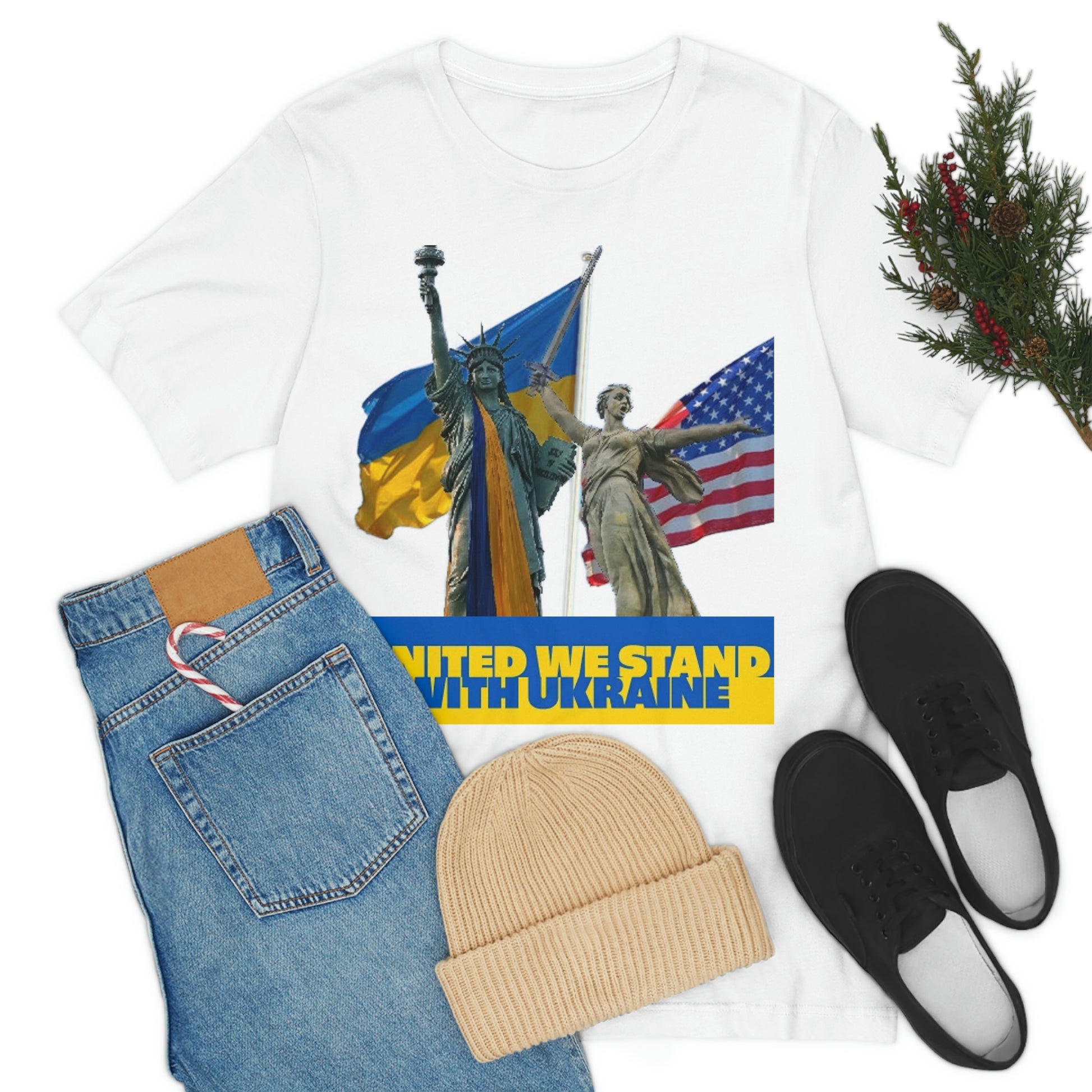 Ukraine American Solidarity Tee Shirt In Context