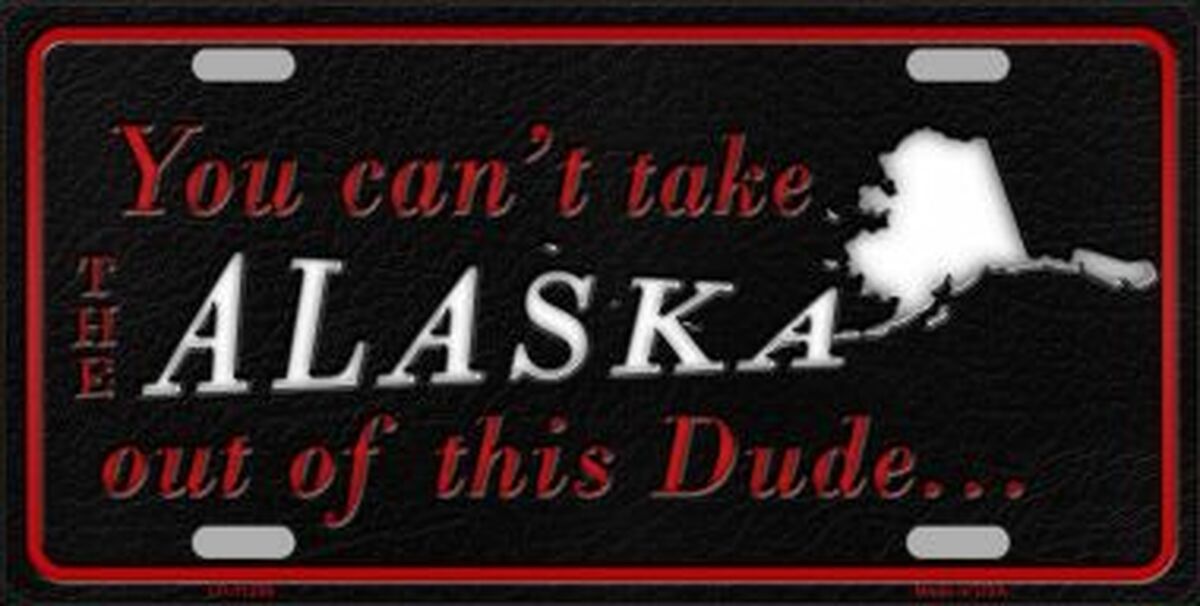 Alaska Dude License Plate