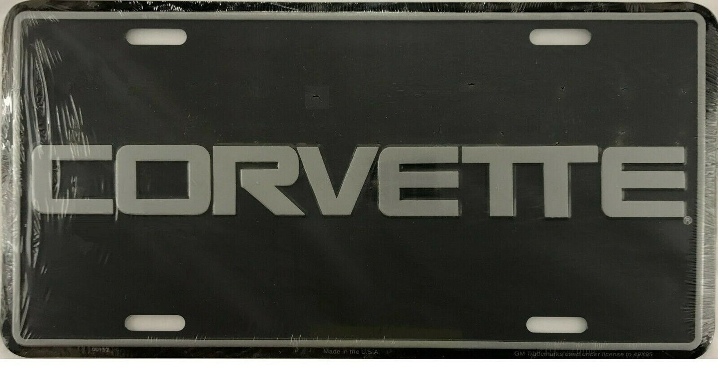 Chevy Corvette Bold Raised Letter License Plate