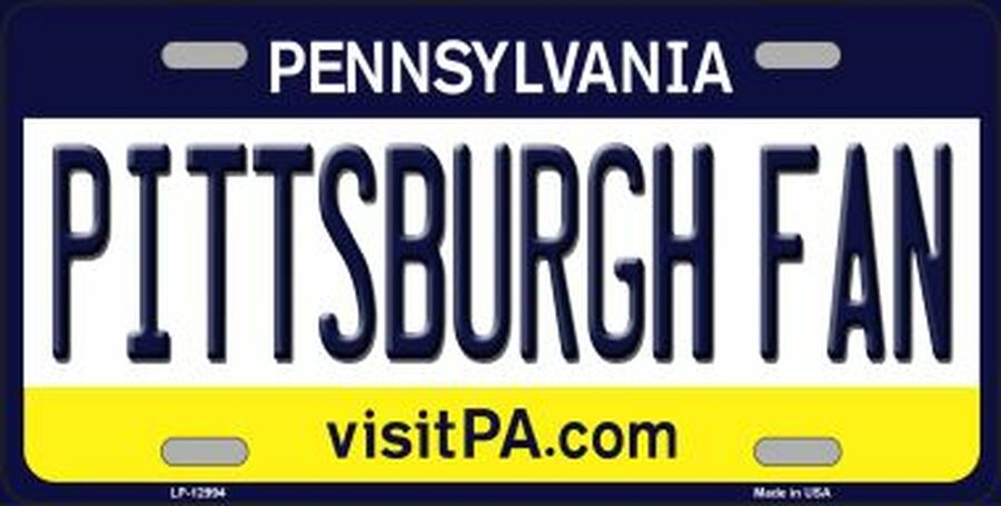Pittsburgh Fan Pennsylvania State Background Vanity License Plate
