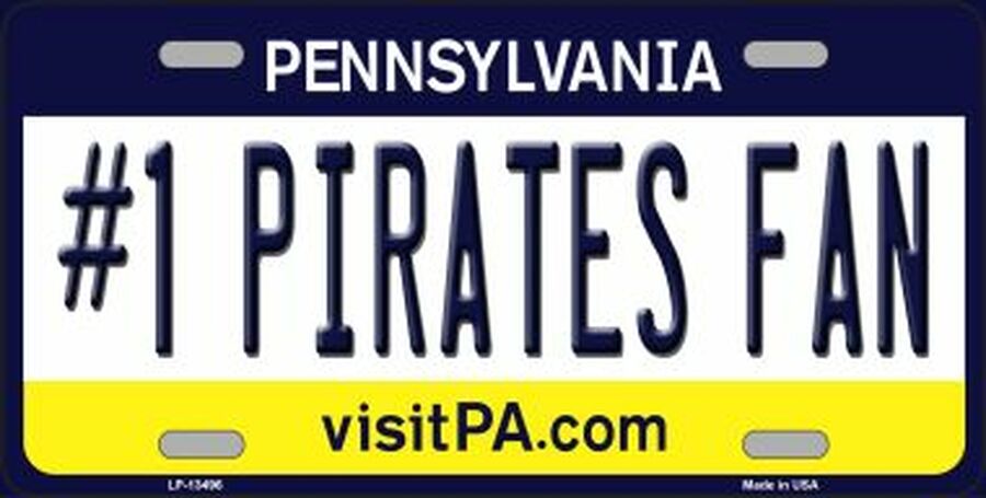 # 1 Pirates Fan Metal License Plate
