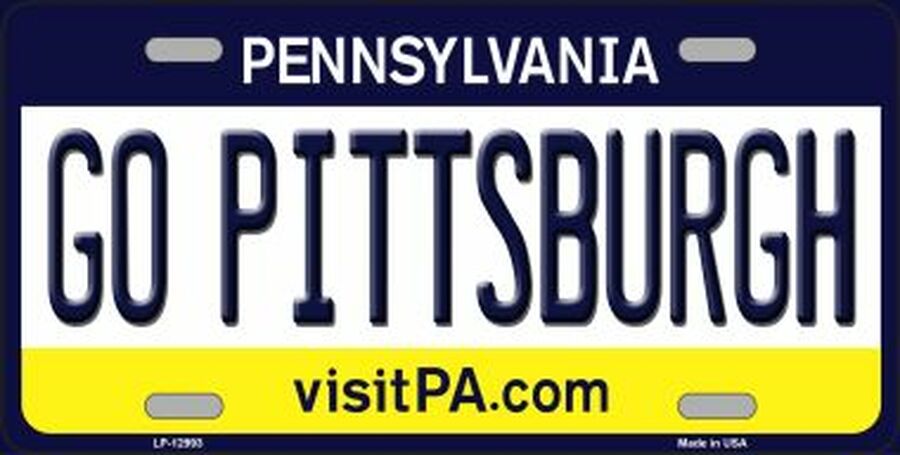 Go Pittsburgh Pennsylvania State Background Vanity License Plate