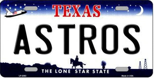Astros Texas State Novelty Metal License Plate