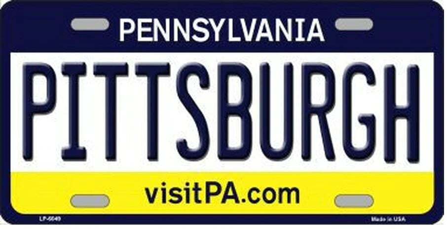 Pittsburgh Pennsylvania State Metal Vanity License Plate
