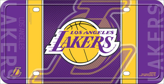 Los Angeles Lakers Basketball Team License Plate Style Sign