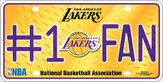 Los Angeles Lakers #1 Fan Team License Plate