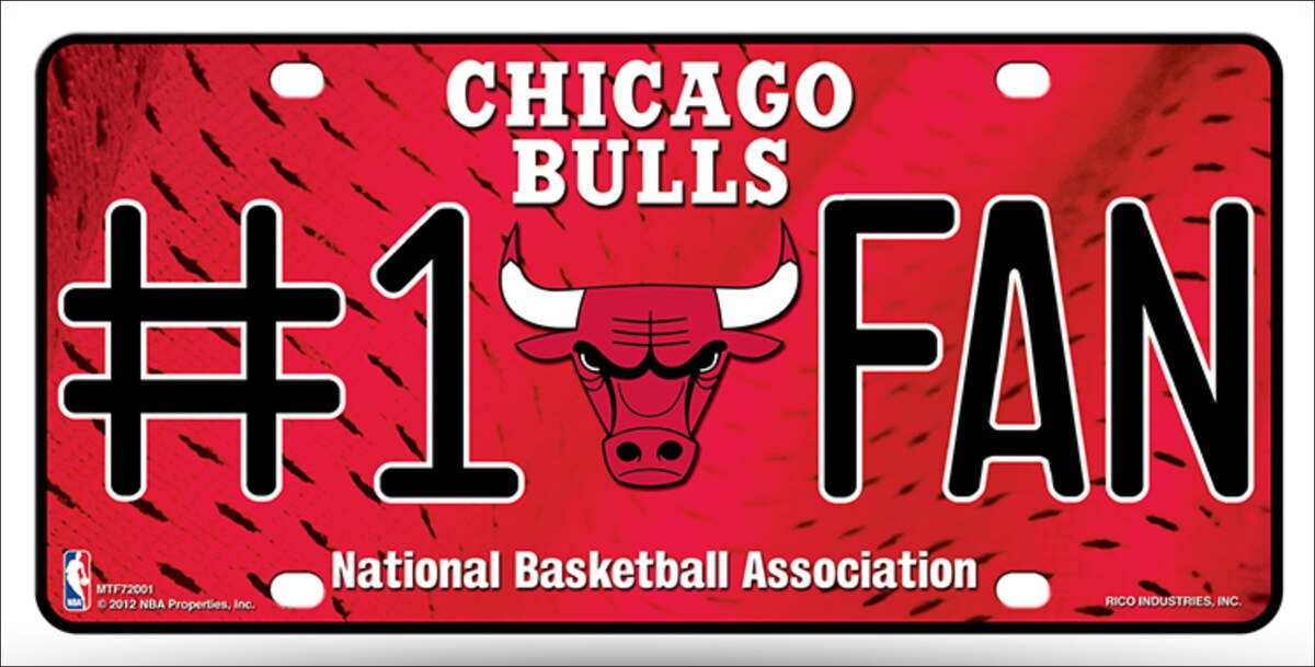 Chicago Bulls Basketball Team #1 Fan License Plate