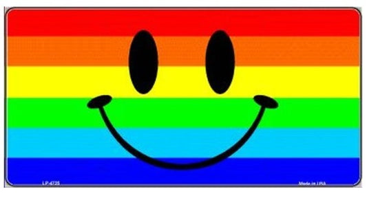 Rainbow Smiley Face Bumper Sticker