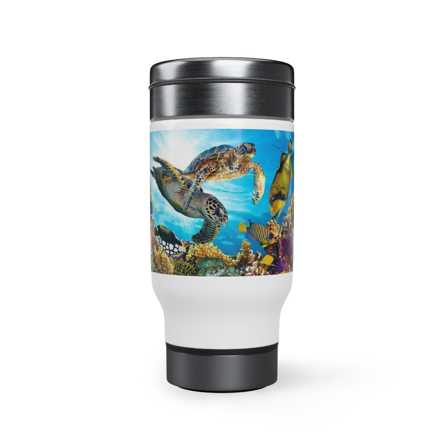 Stainless Steel  Sea Turtle Travel Mug with Handle