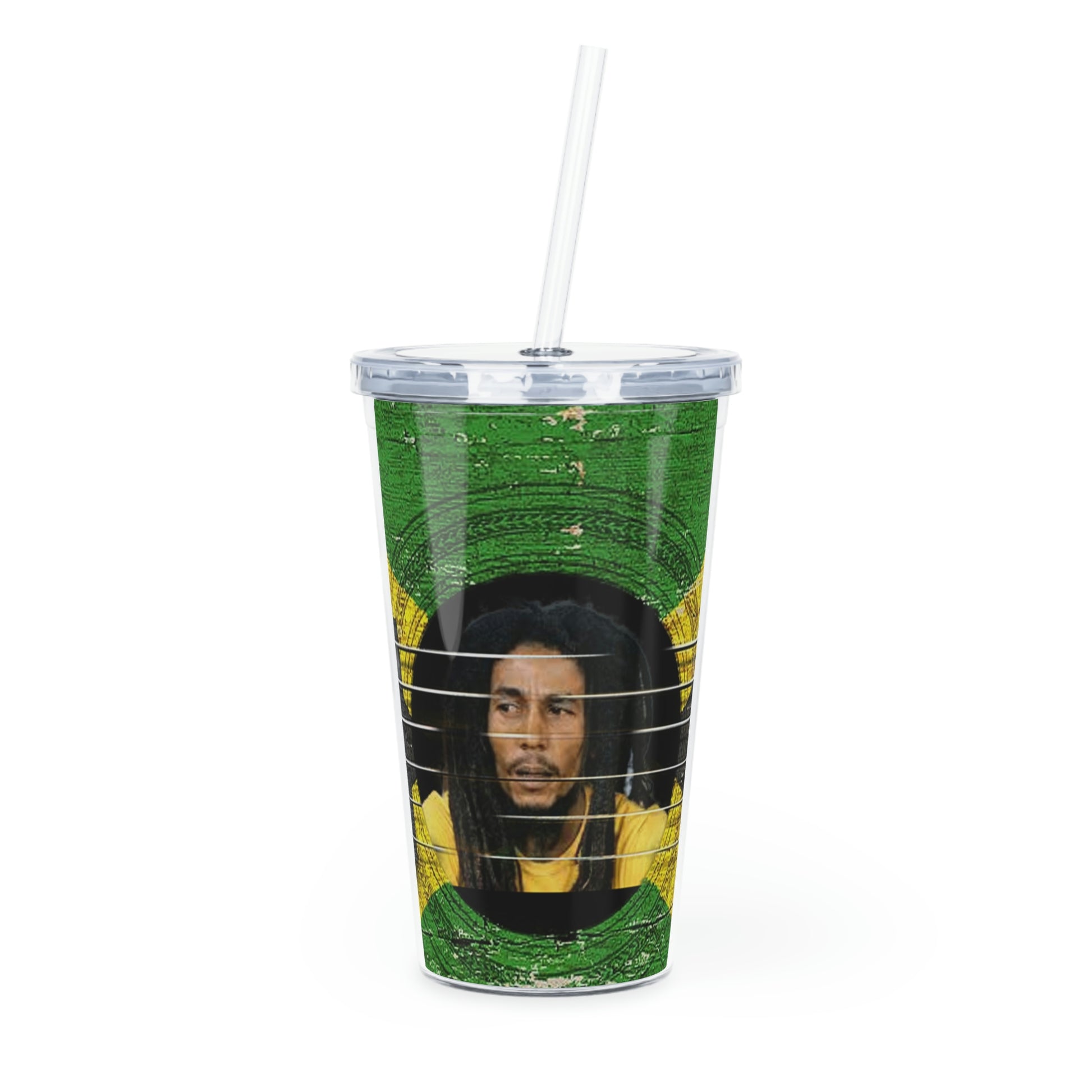Bob Marley In A Guitar Plastic Tumbler with Straw