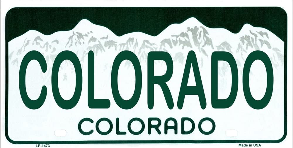 Colorado Novelty State Background Vanity Metal License Plate