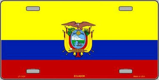 Ecuador Flag Vanity Metal Novelty Vanity License Plate