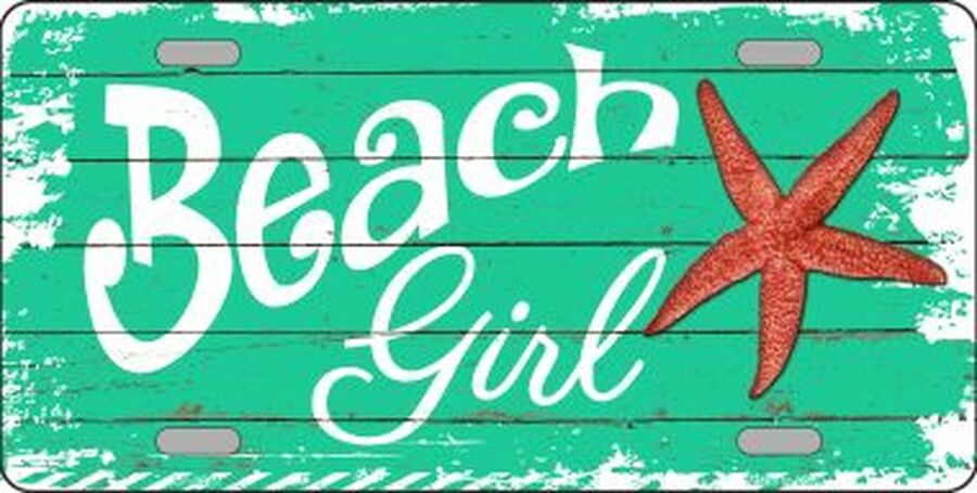 Beach Girl Novelty Vanity Metal License Plate