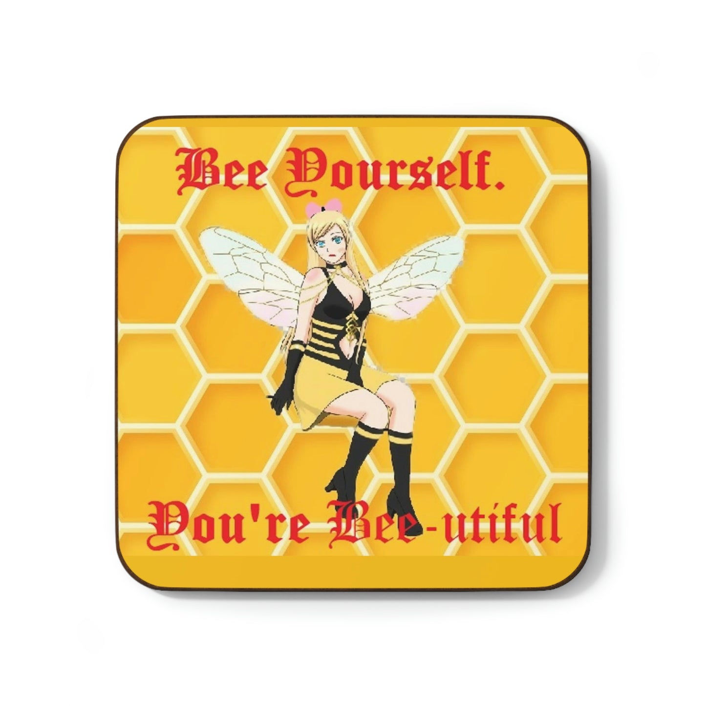 Bee Yourself Hardboard Back Coaster