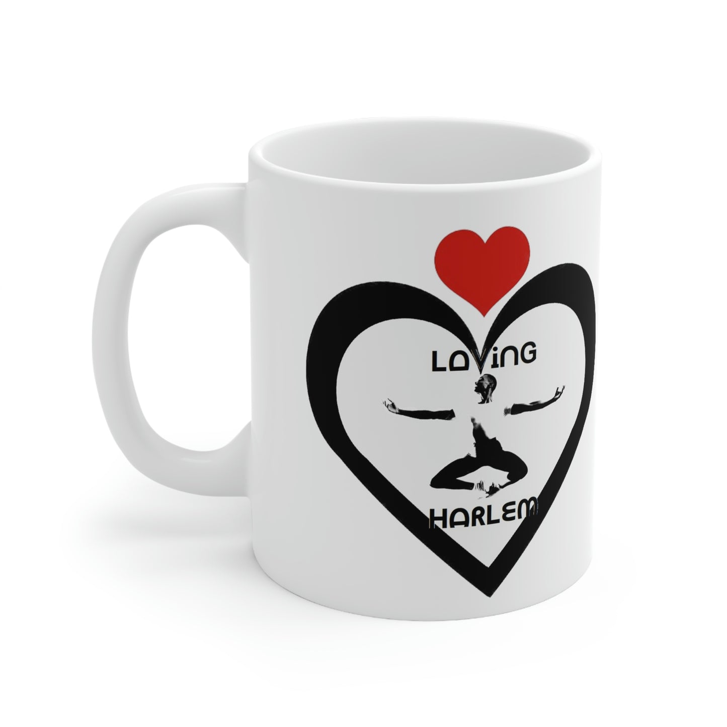 Front View Loving Harlem Ceramic Mug 11oz