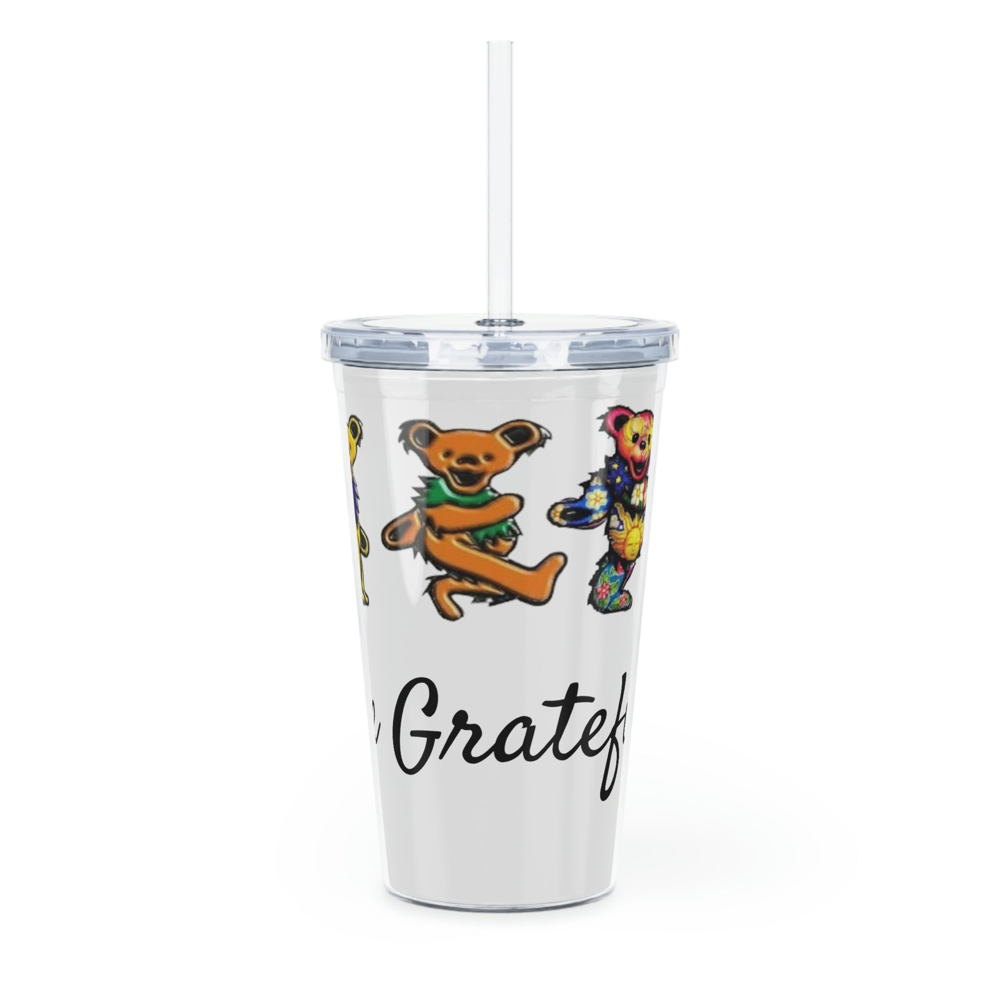 alternate View Grateful Marching Bears Plastic Tumbler with Straw
